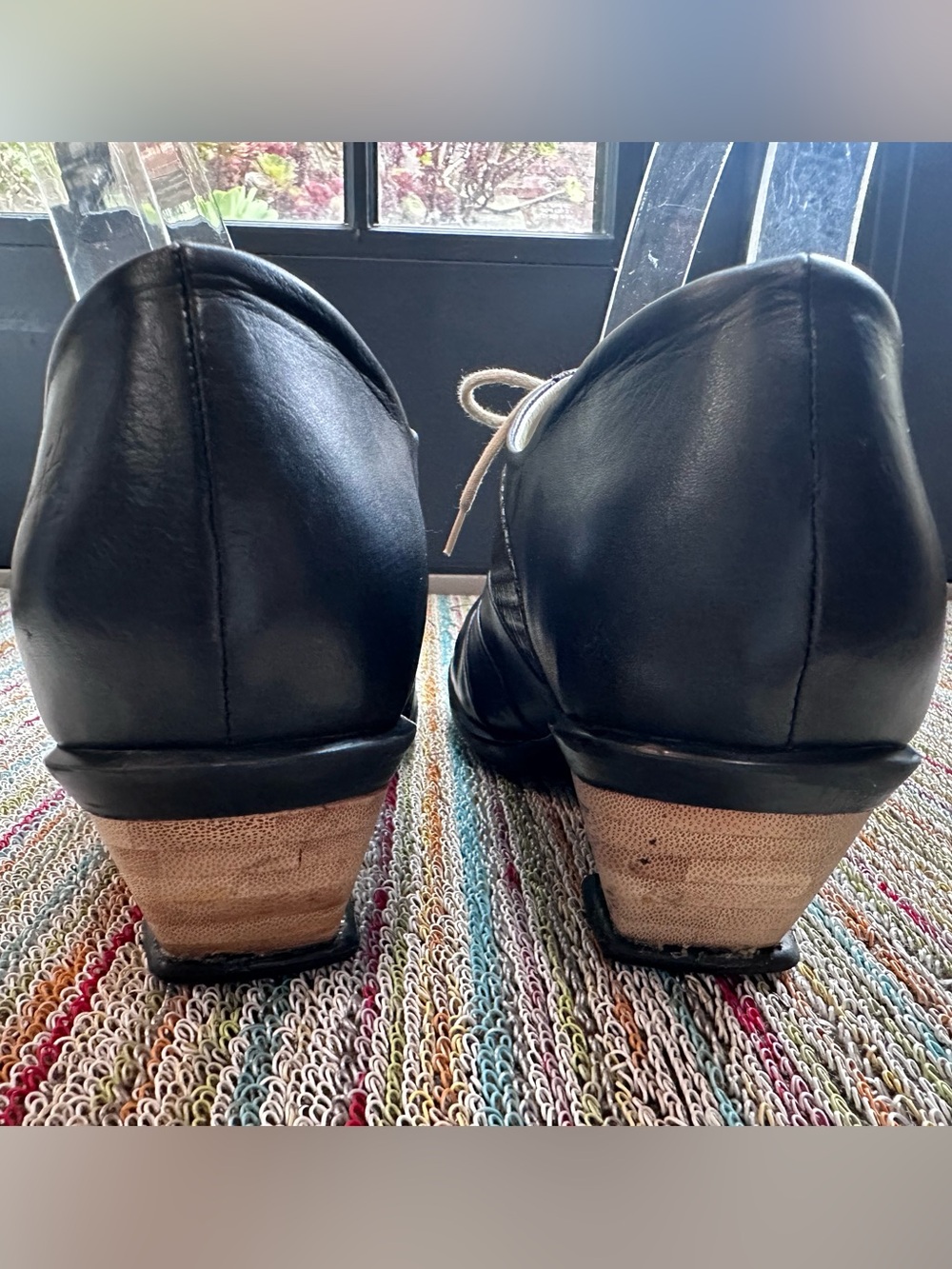 Fluevog VINTAGE EXCELLENT Hopes Promise black leather lace-up shoe -10 (fit 9.5) - Picture 5 of 16